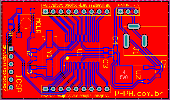 16F628A PCB Top Layer